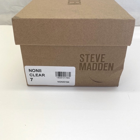 STEVE MADDEN NONII Clear/Pearl Embellished Sandals. Women's Size 7 - Picture 11 of 13